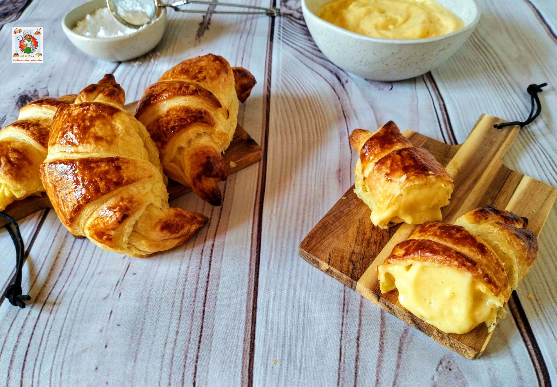 Schnelle Croissants mit Creme: Das clevere Rezept für ein ultra leckeres Dessert.