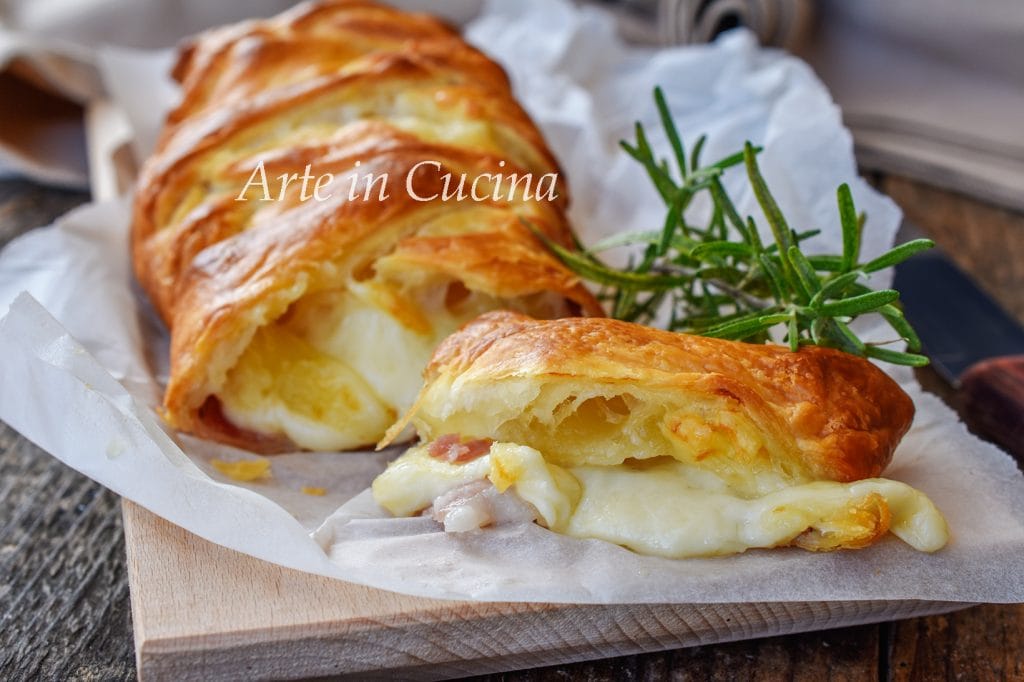 Schneller Zopf mit Speck und Fiordilatte