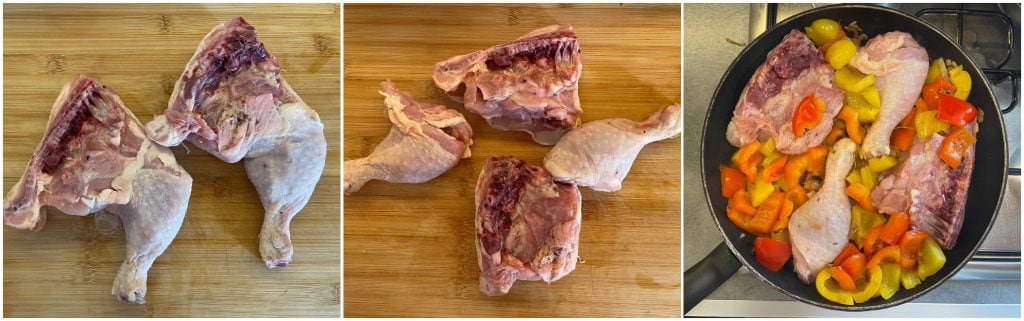 Hähnchenschenkel mit Paprika