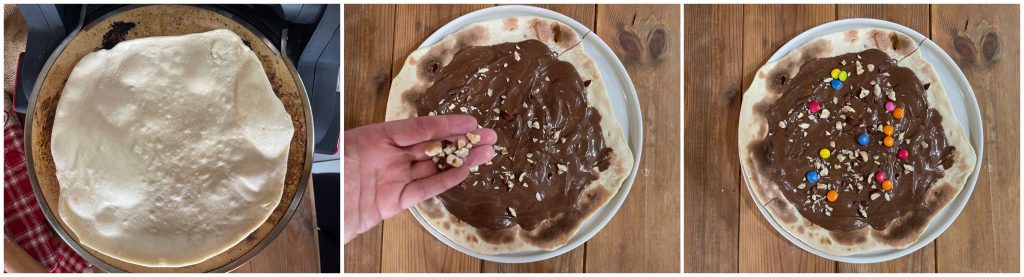 Pizza mit Nutella