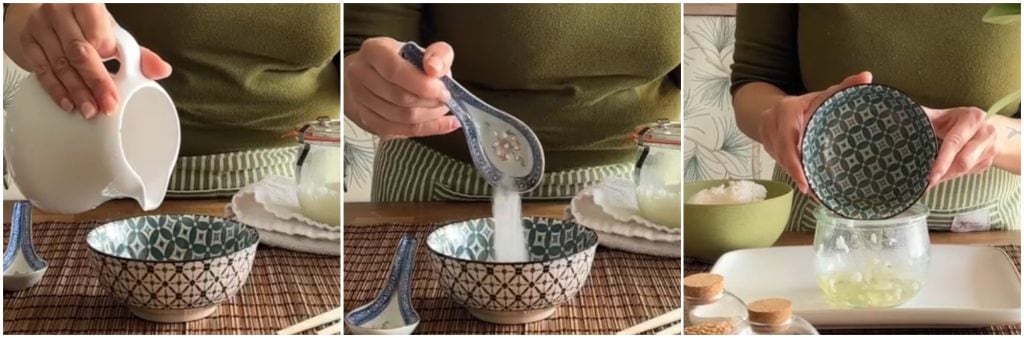 Sushi-Reis im Glas gekocht