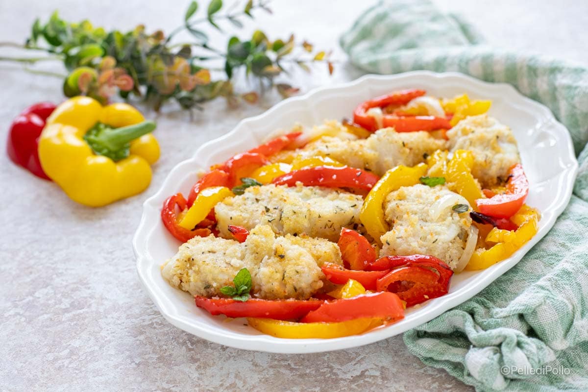 Seeteufel mit Paprika in der Heißluftfritteuse