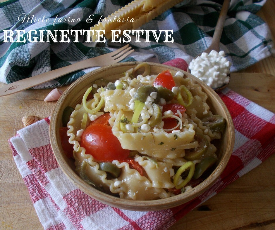 Sommerliche Reginette mit Hüttenkäse