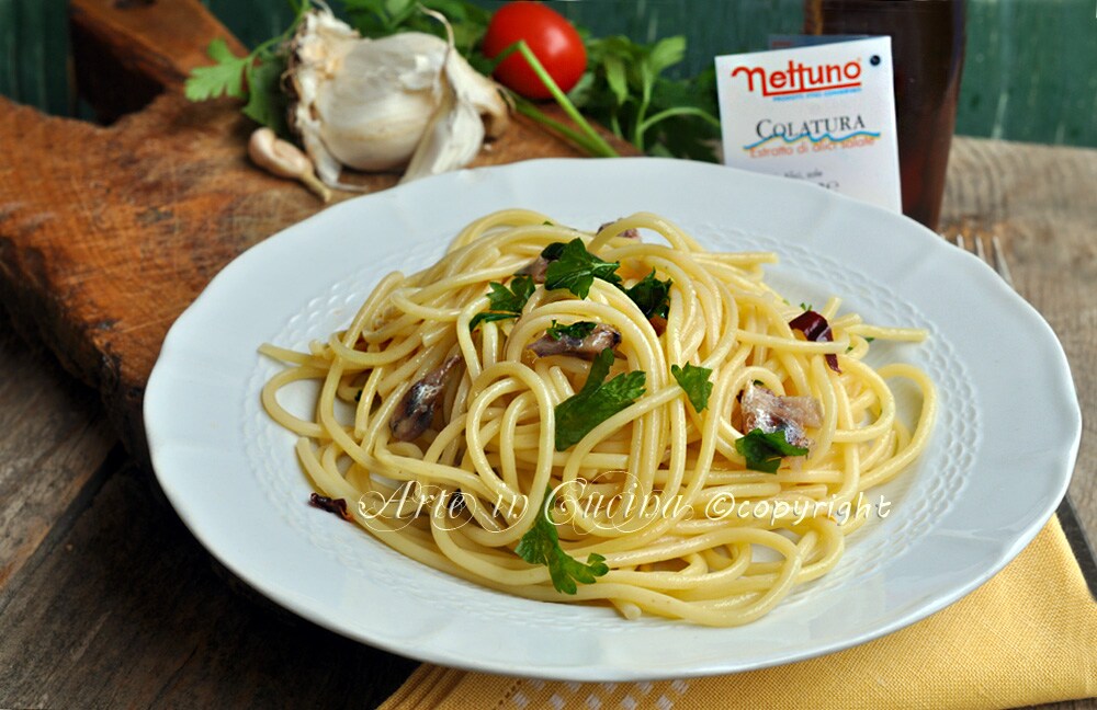 Spaghetti mit Colatura di Alici aus Cetara