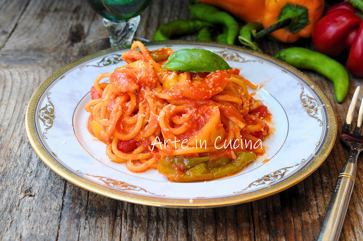SPAGHETTI mit PAPRIKA schnelles Rezept