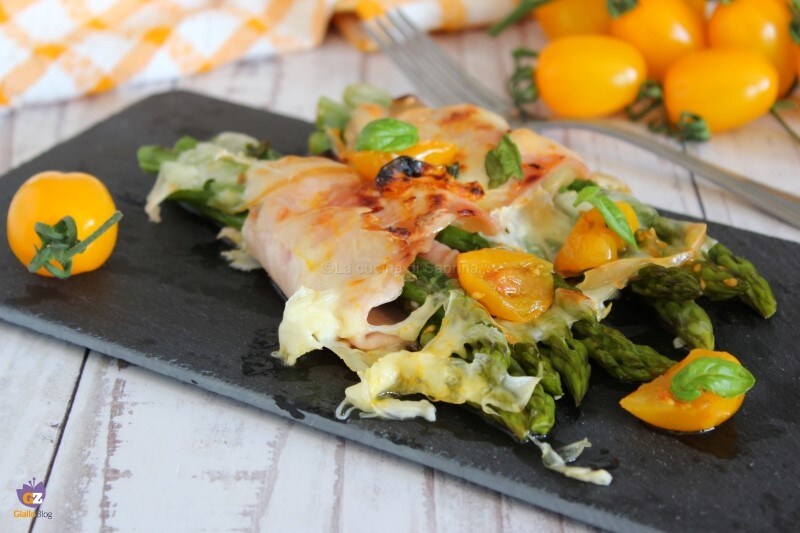 Spargel und Schinken aus dem Ofen