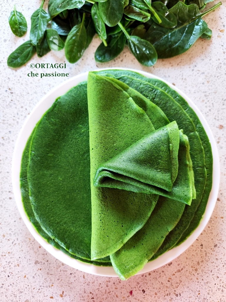 vegane Spinat-Crepes ohne Milch und Eier