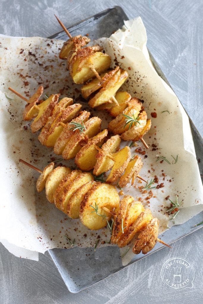 Kartoffelspieße in der Heißluftfritteuse