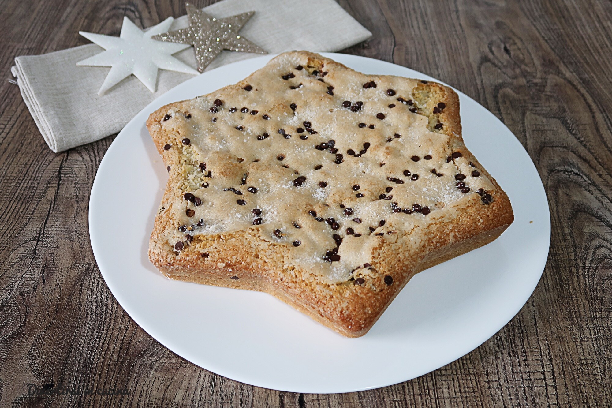Sternkuchen mit Schokoladentropfen