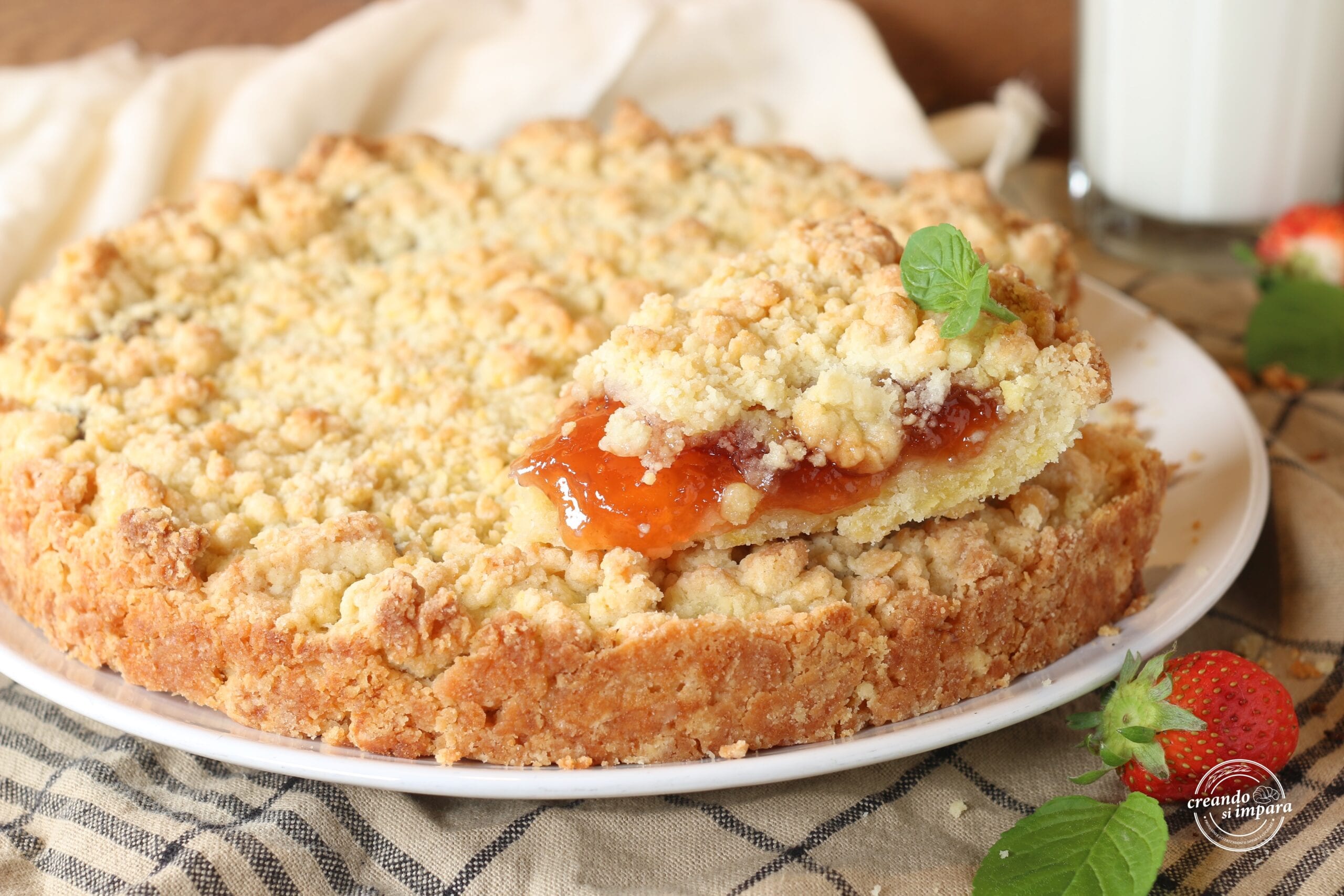 Streuselkuchen mit Konfitüre