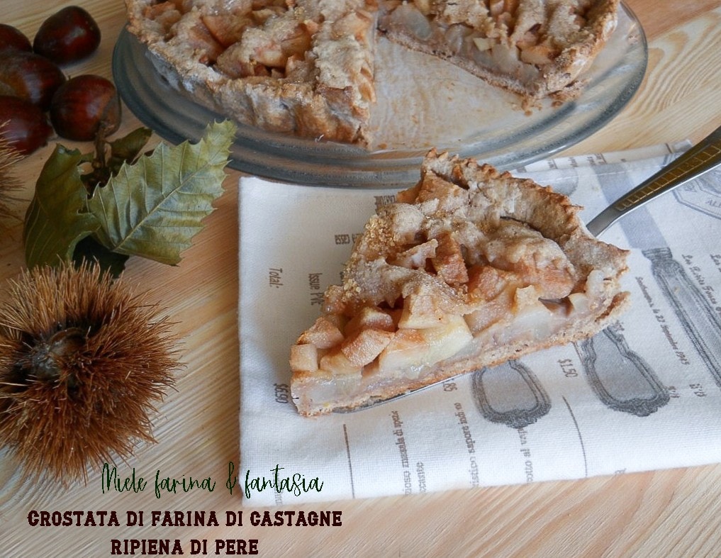 Tarte mit Kastanienmehl und Birnen