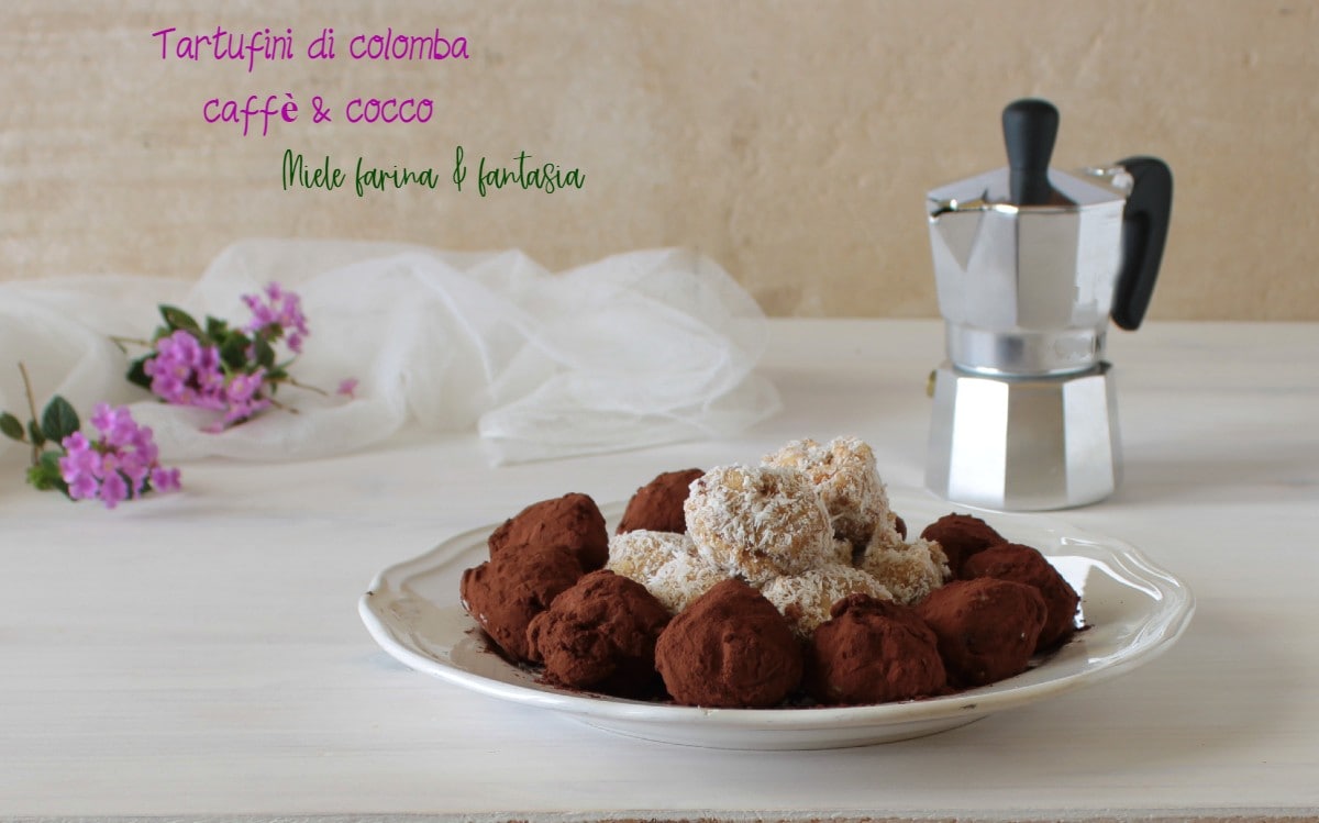 Taubenpralinen mit Kokos und Kaffee