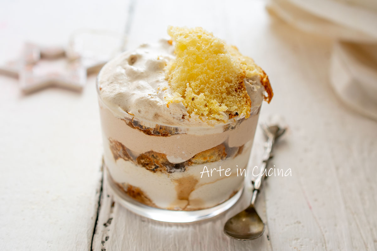 Tiramisù mit Pandoro, Kaffee und Schokolade