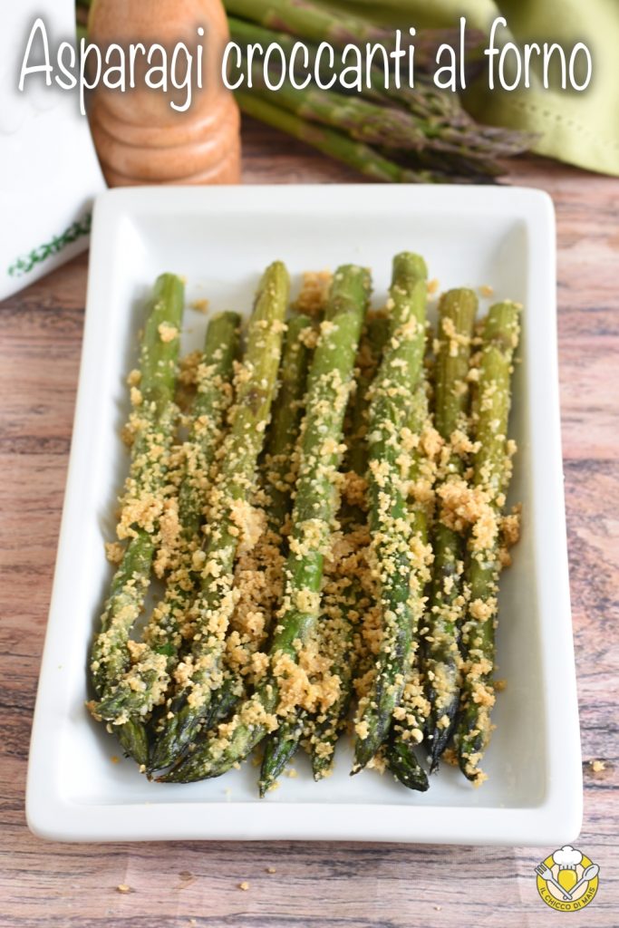 v_ knuspriger Spargel aus dem Ofen einfaches schnelles und leckeres Rezept zum Kochen von Spargel mit Semmelbröseln