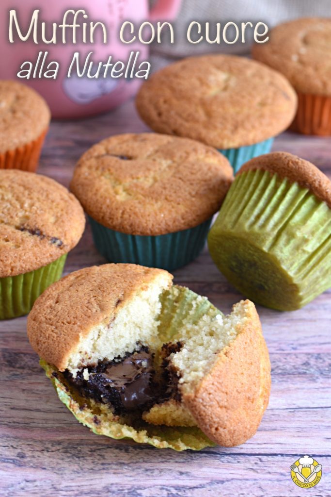 v_ Muffins mit cremigem Nutella-Herz, das auch gefroren weich bleibt, Rezept auch glutenfrei, il chicco di mais