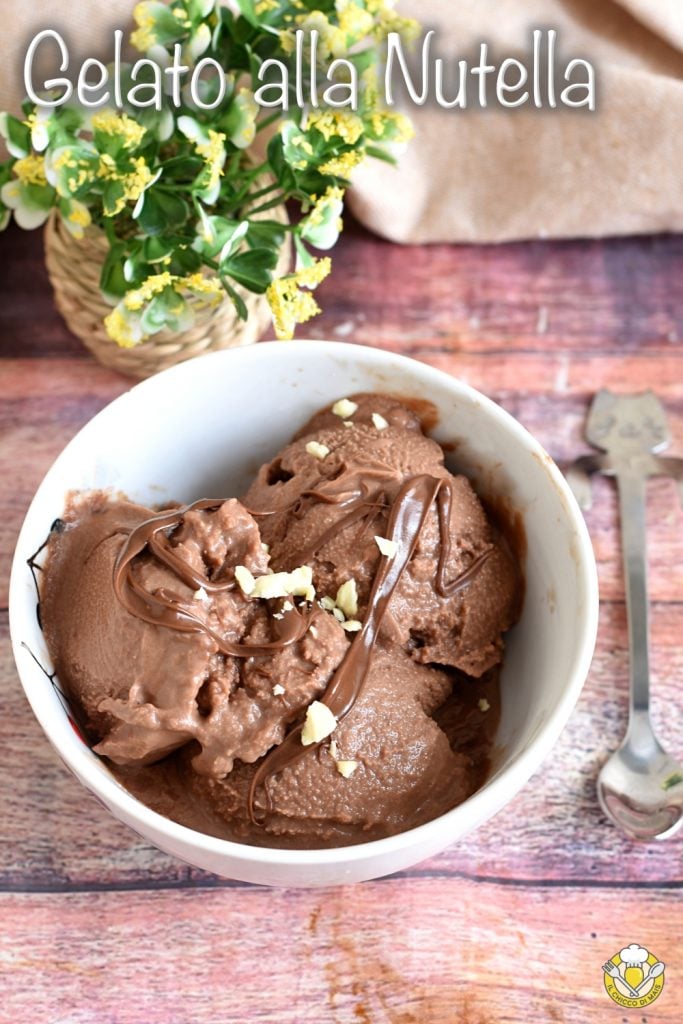 v_ Nutella-Eis mit der Eismaschine ohne Kondensmilch mit nur 4 gewöhnlichen Zutaten il chicco di mais