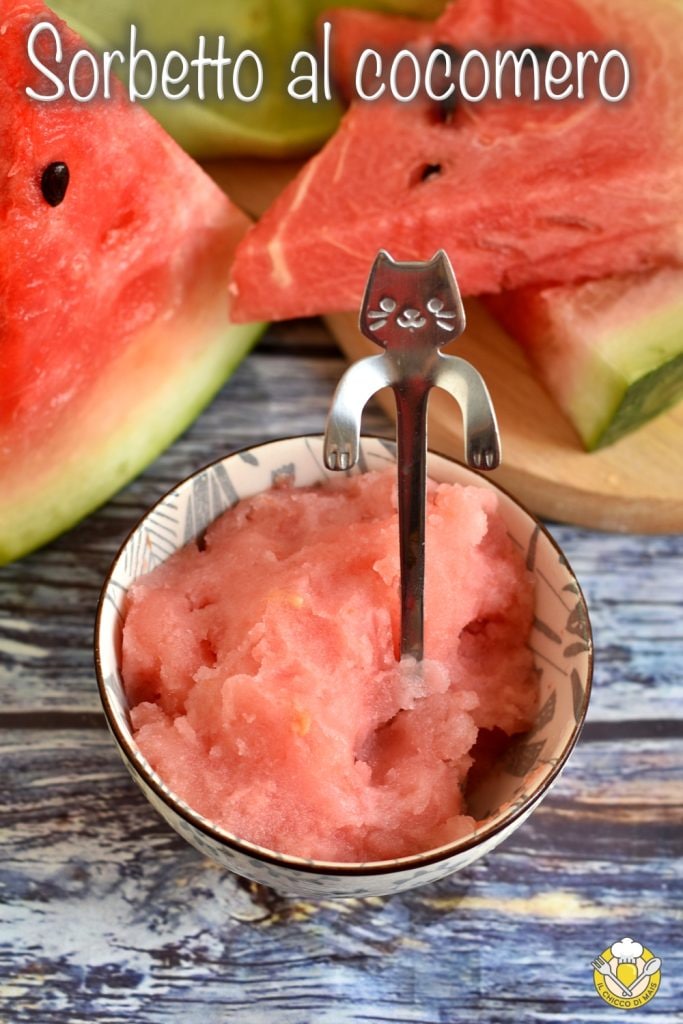 v_ sorbetto al cocomero ricetta facile con o senza gelatiera solo 2 ingredienti il chicco di mais