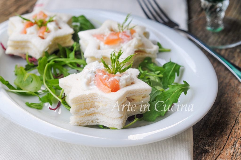 Vol au vent mit Toastbrot Lachs und russischem Salat vickyart Arte in cucina