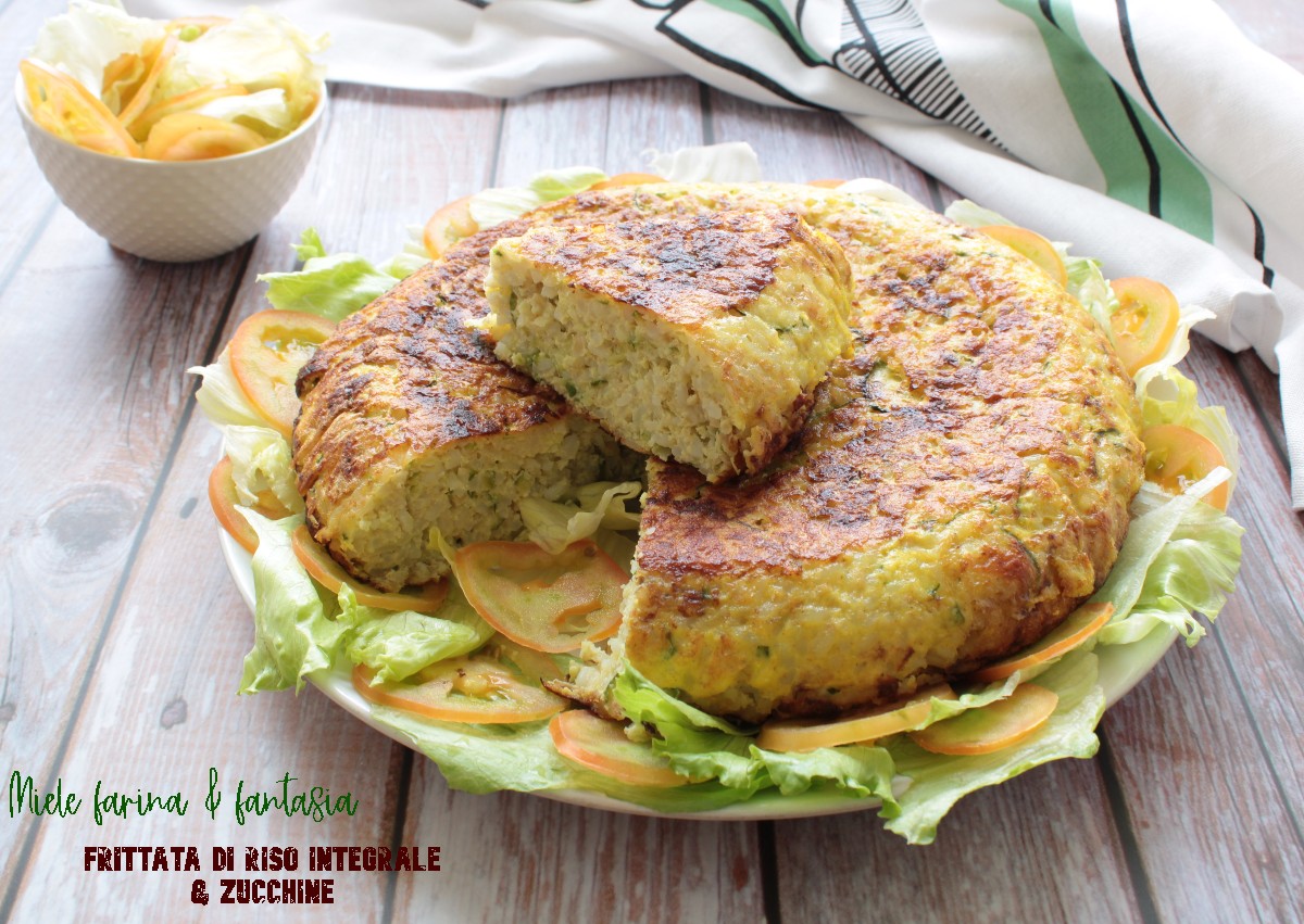 Vollkornreis- und Zucchini-Omelett