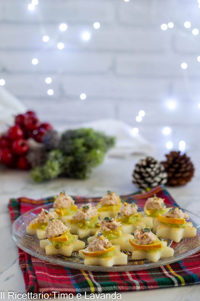 weiße Polenta Canapés