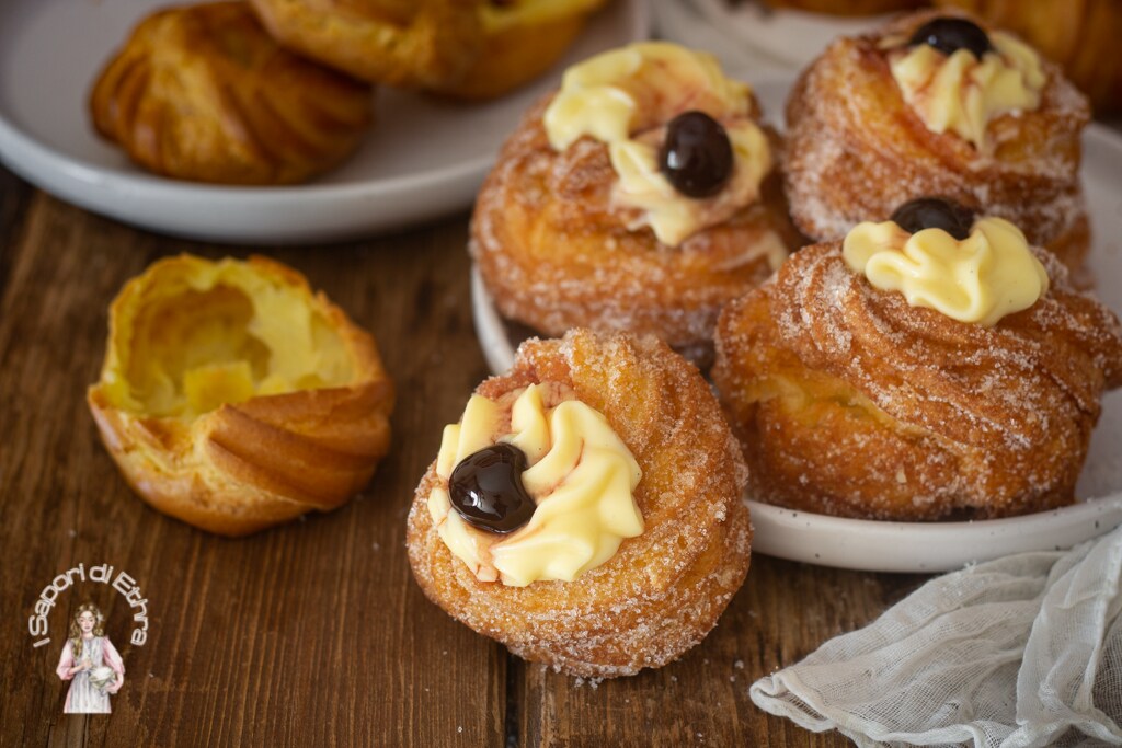 Zeppole di San Giuseppe Iginio Massari fritti und aus dem Ofen