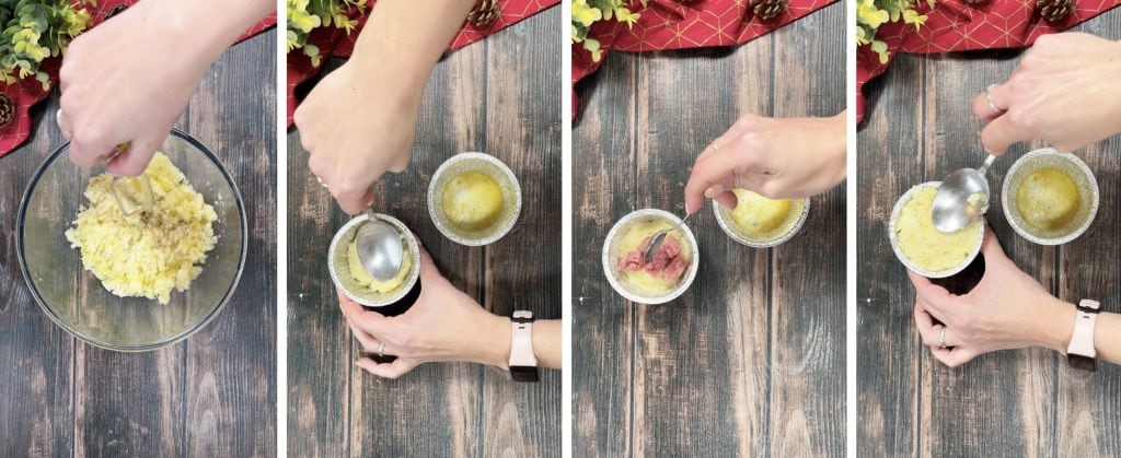 Kartoffeltörtchen und Cotechino in der Heißluftfritteuse