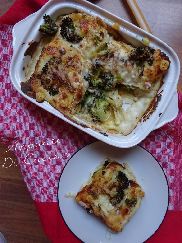 Lasagne mit Brokkoli und Amaretti