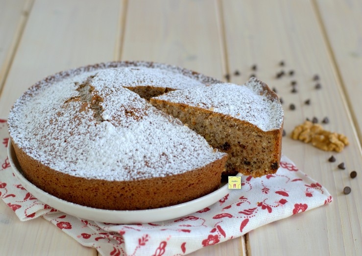 5-Minuten-Kuchen Schokolade und Nüsse