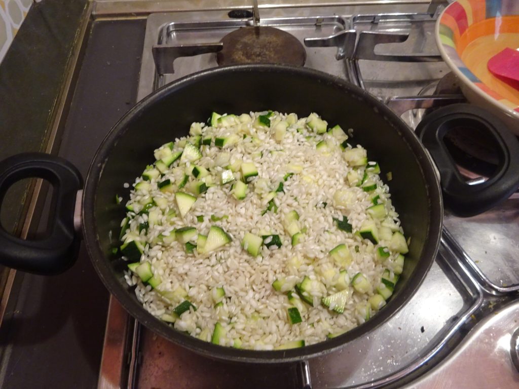 Risotto mit Zucchini und Gorgonzola
