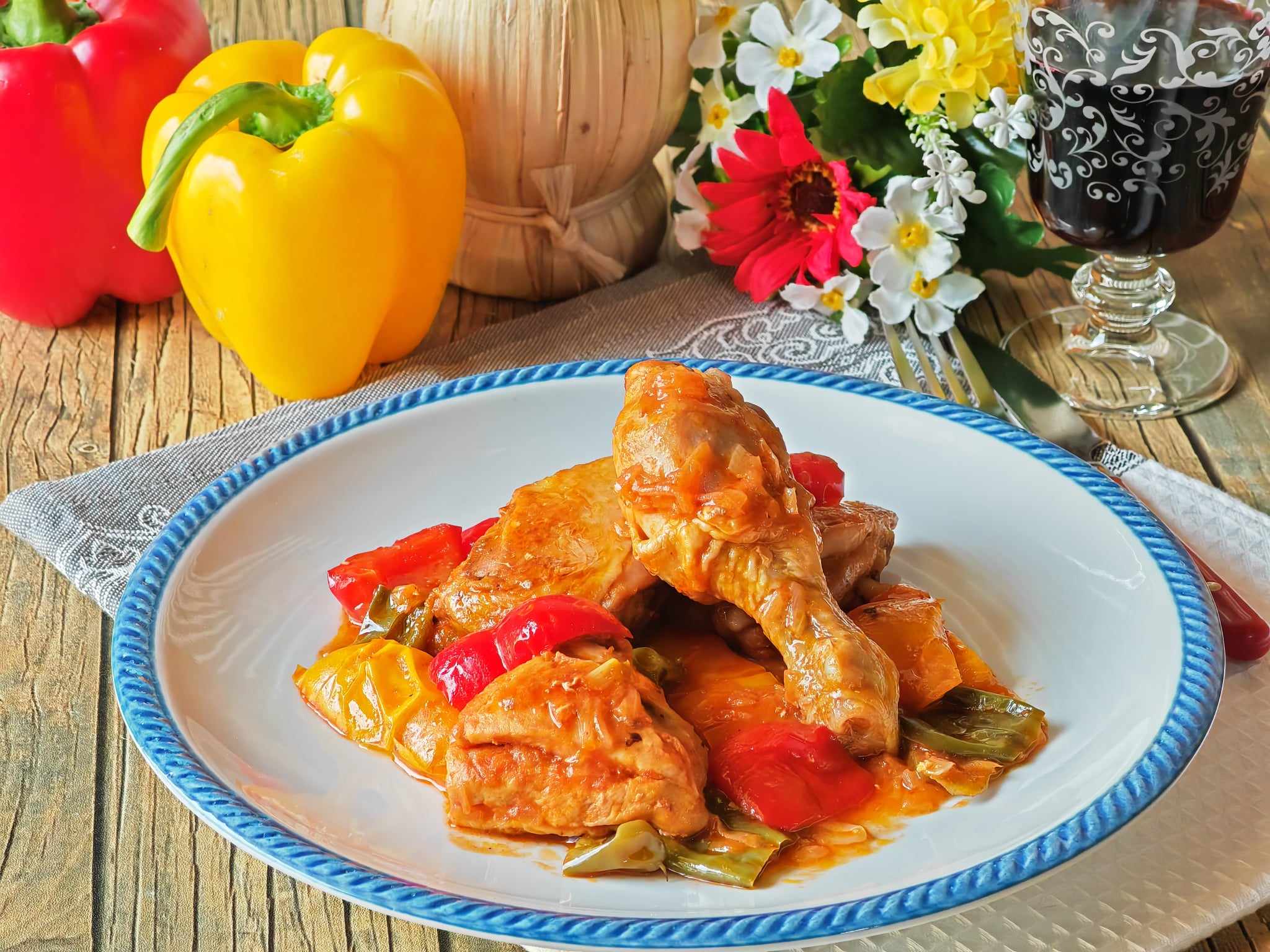 Hähnchen mit Paprika