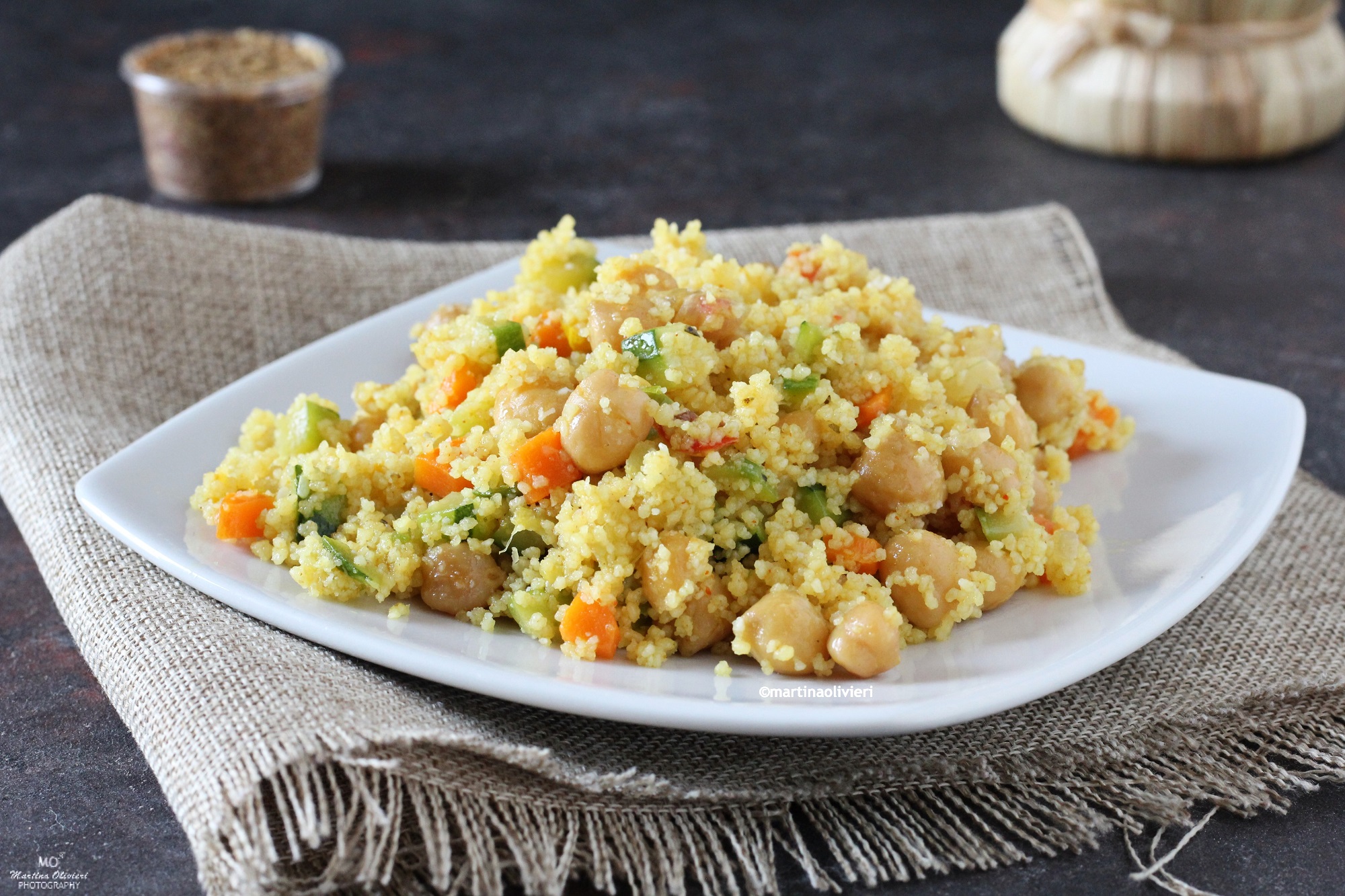 Couscous mit Kichererbsen und Gemüse