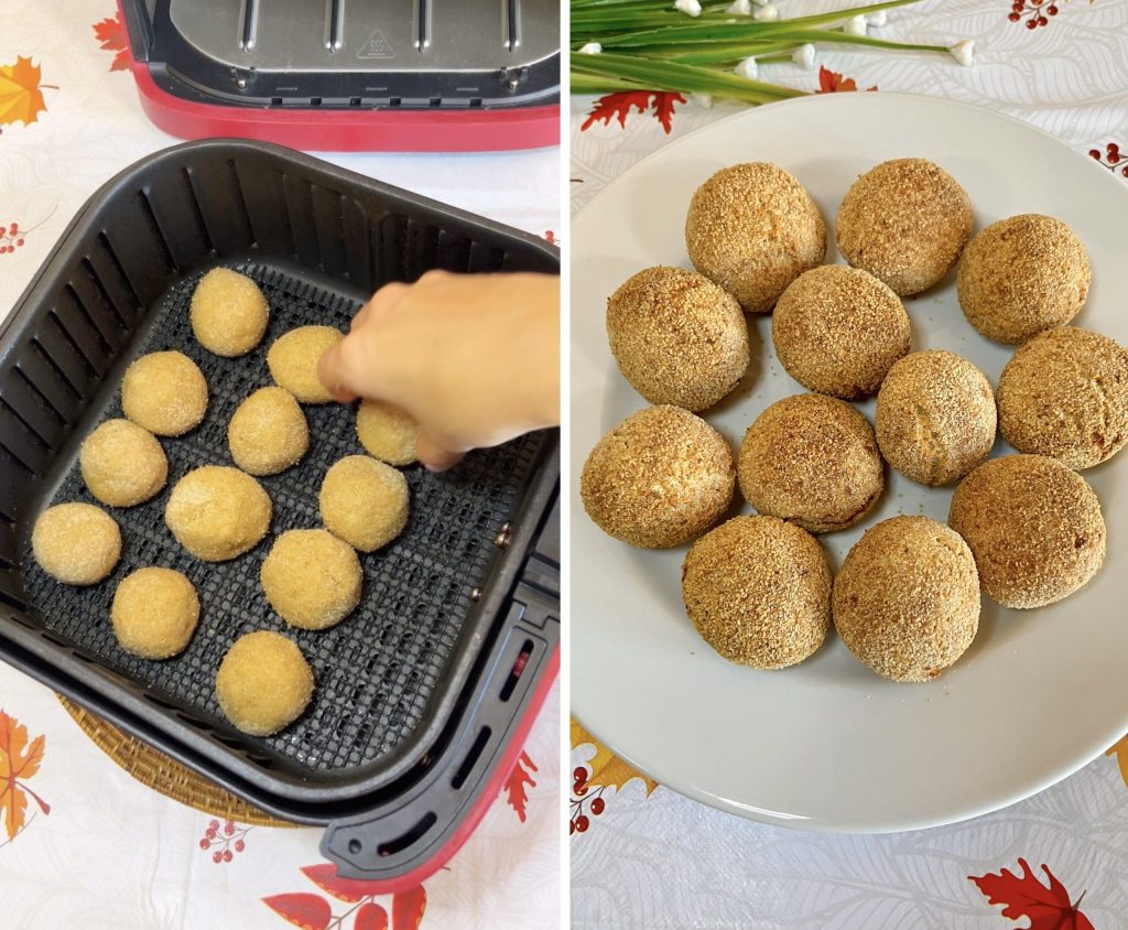 Weiche Thunfischfrikadellen in der Heißluftfritteuse