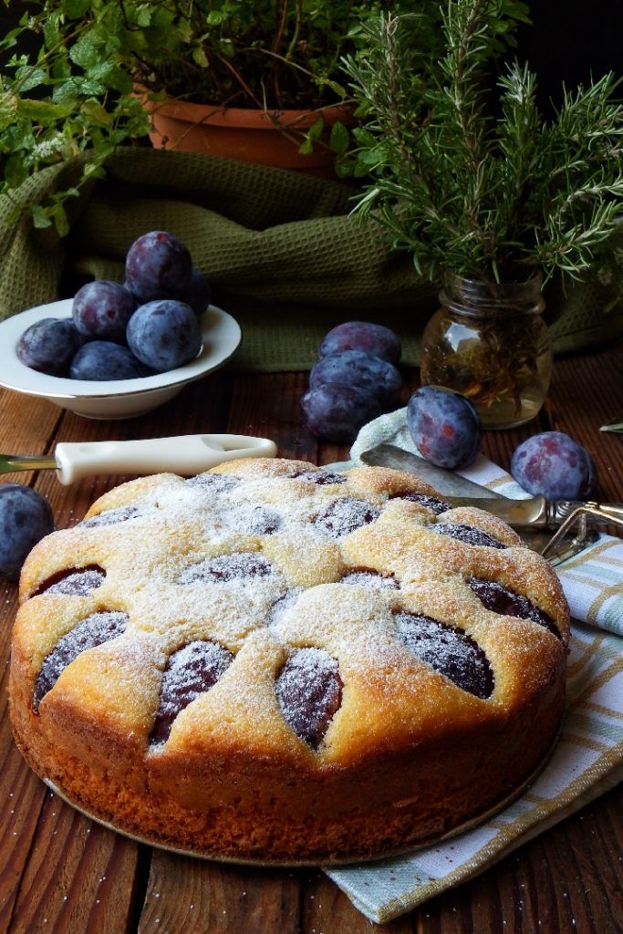Pflaumen- und Joghurtkuchen