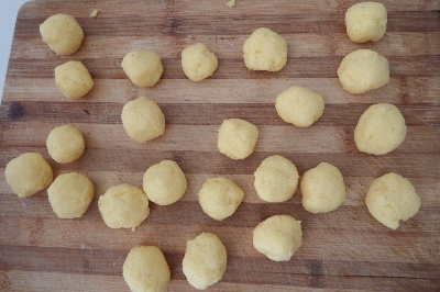 polenta-gnocchi mit pilzen