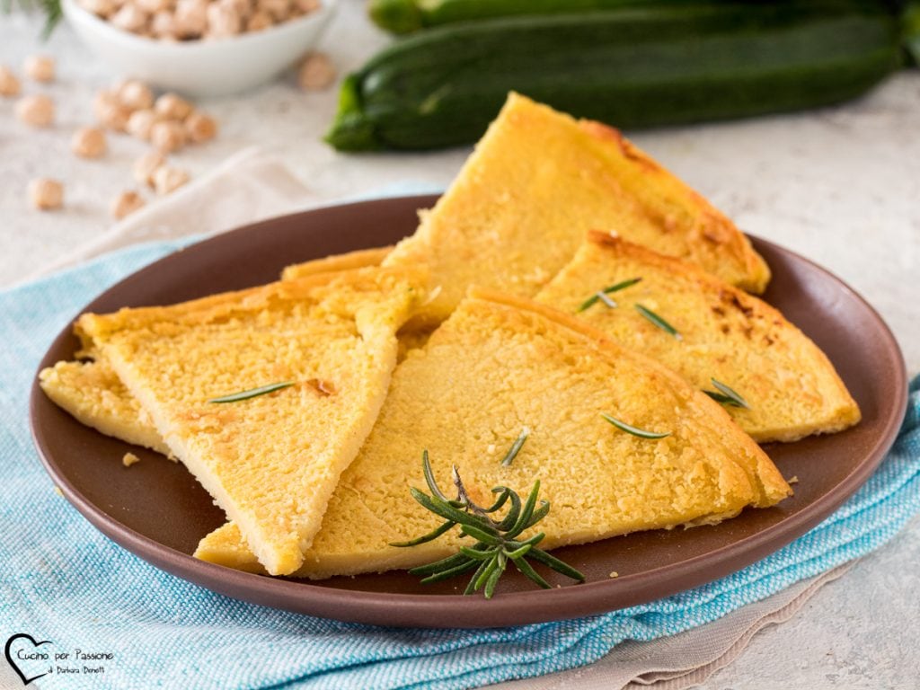 Farinata mit Kartoffeln und Zucchini