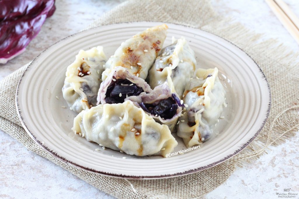 Gyoza mit Rotkohl