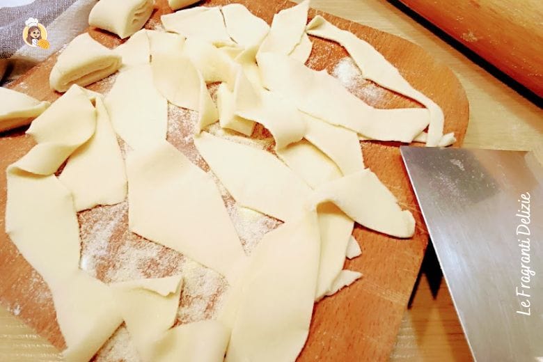 Hausgemachte Maltagliati ohne Eier