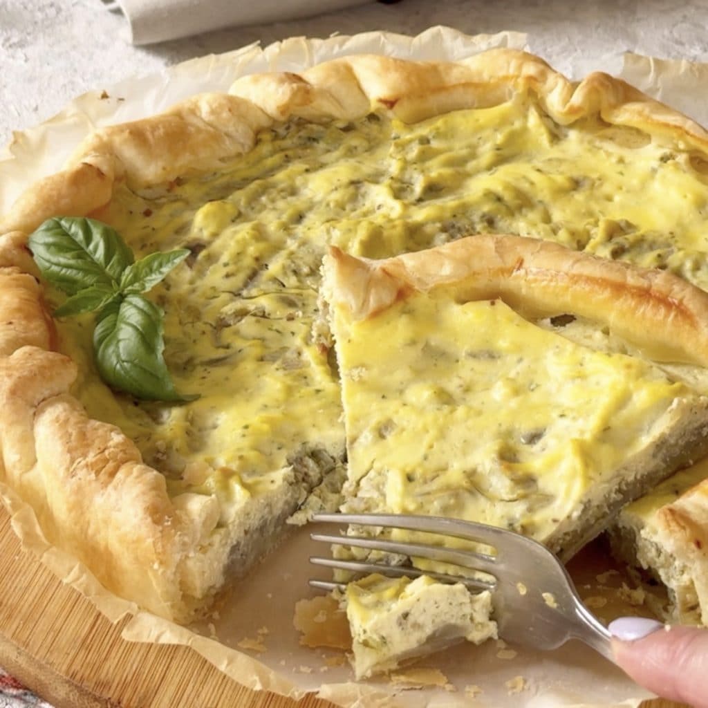 Herzhafter Artischocken-und-Ricotta-Kuchen