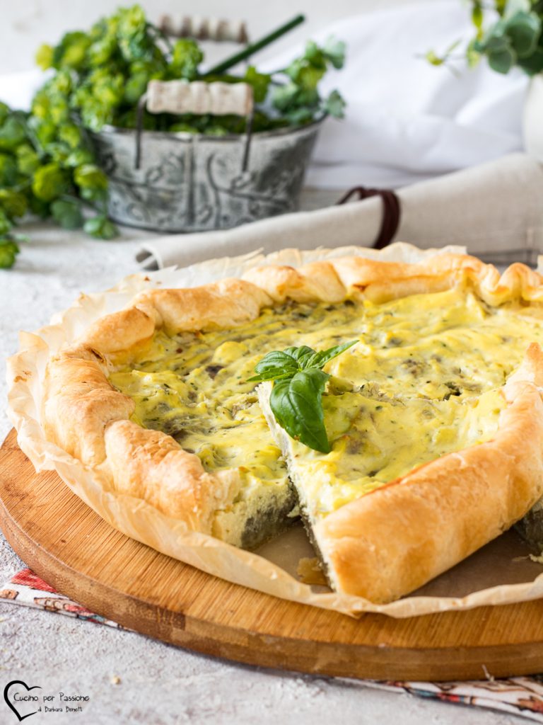 Herzhafter Artischocken-und-Ricotta-Kuchen