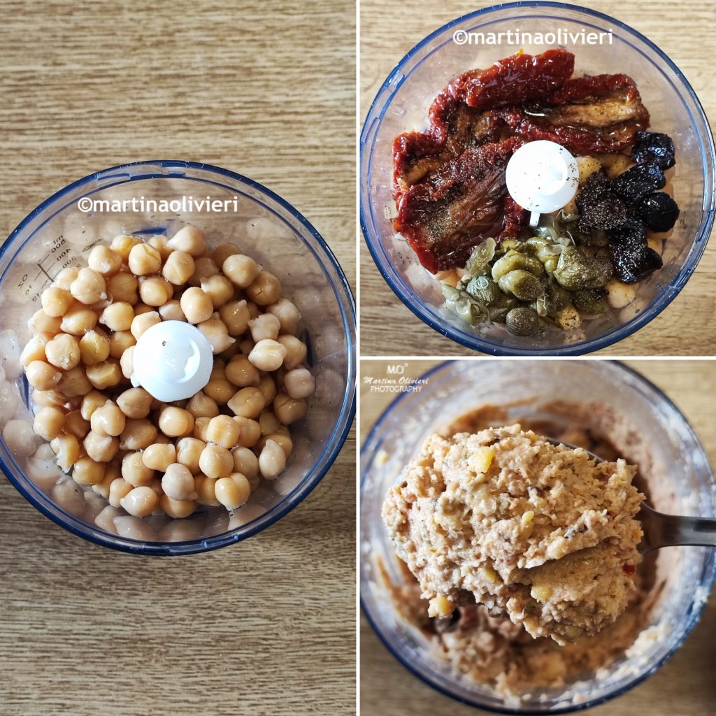 Hummus aus Kichererbsen mit getrockneten Tomaten