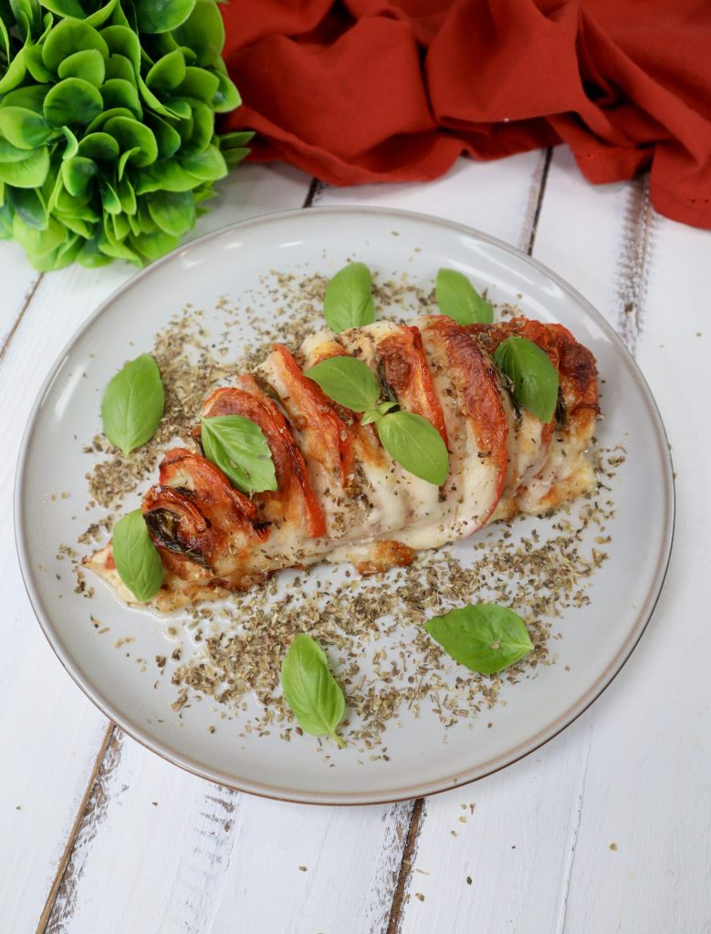 Caprese-Hähnchen in der Heißluftfritteuse