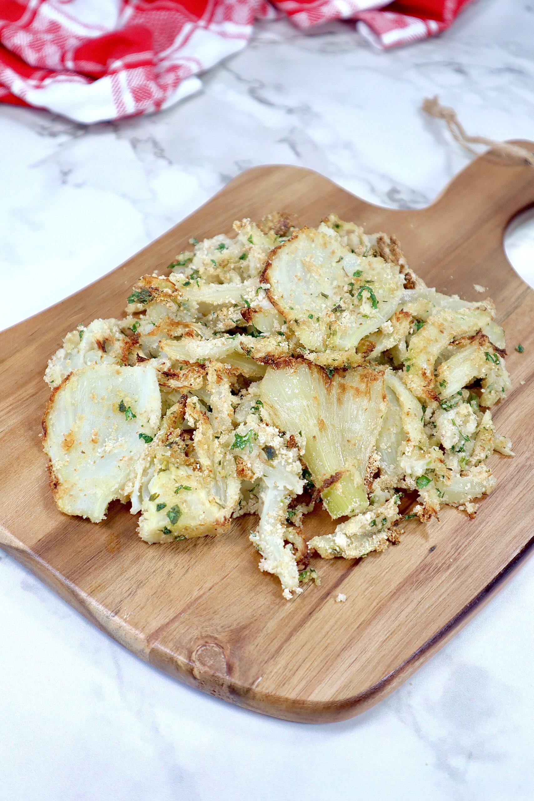 Würzige gratinierte Fenchel in der Heißluftfritteuse