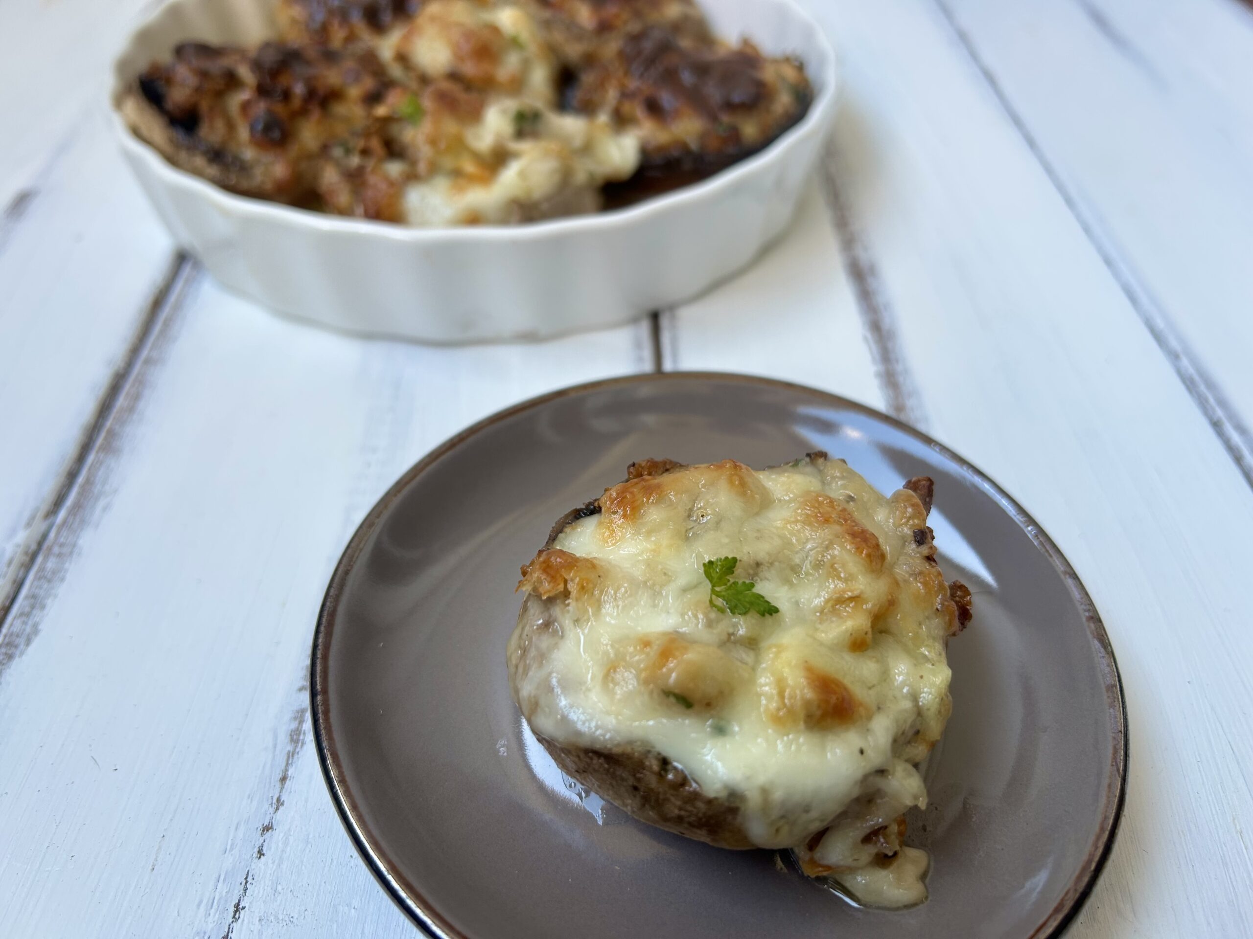 Schnell gefüllte Pilze: vegetarisches und veganes Rezept