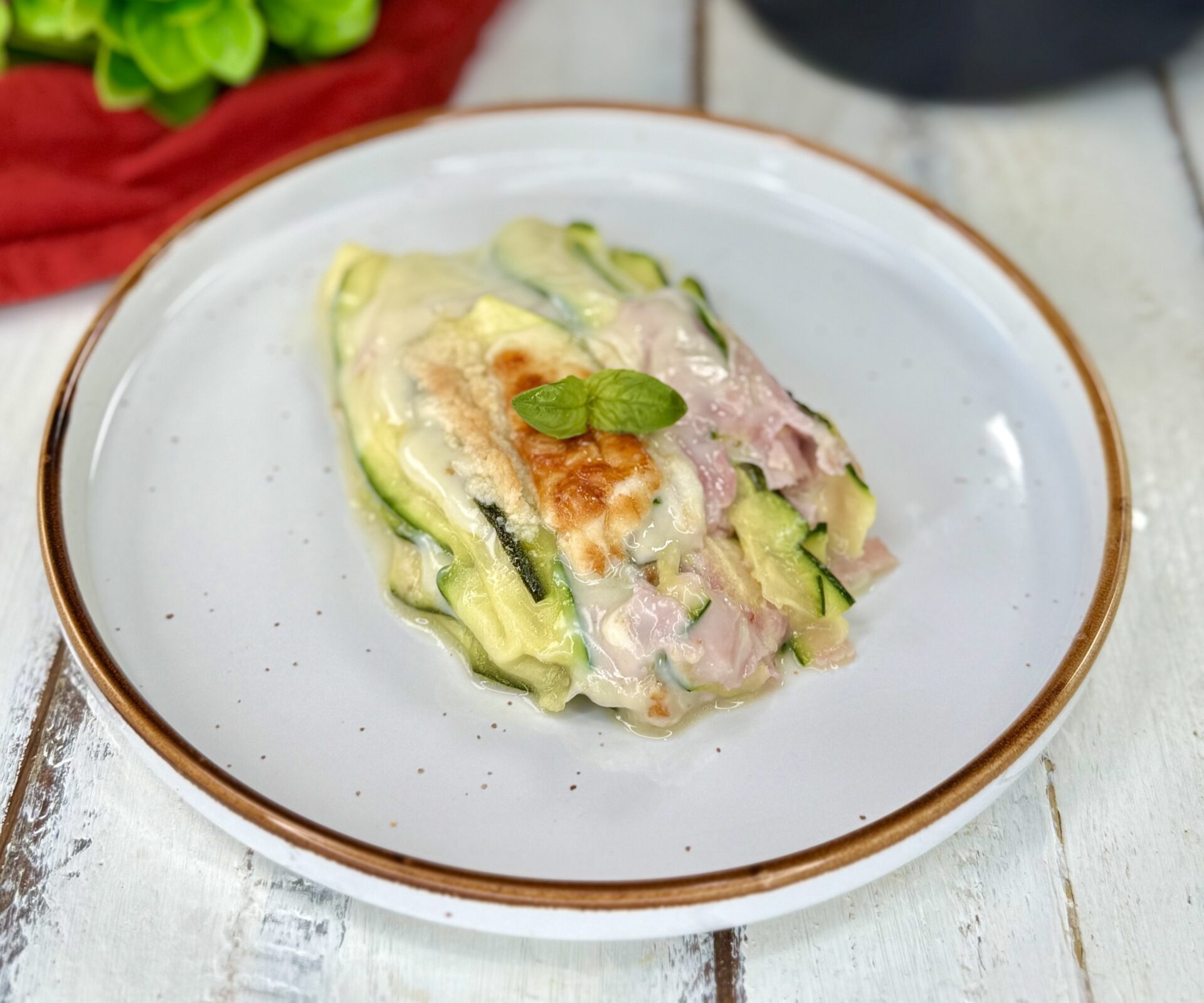 Einfache Zucchini-Parmigiana in der Heißluftfritteuse