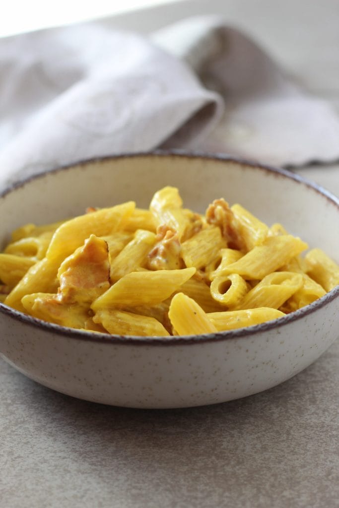 pasta mit Safran und Philadelphia