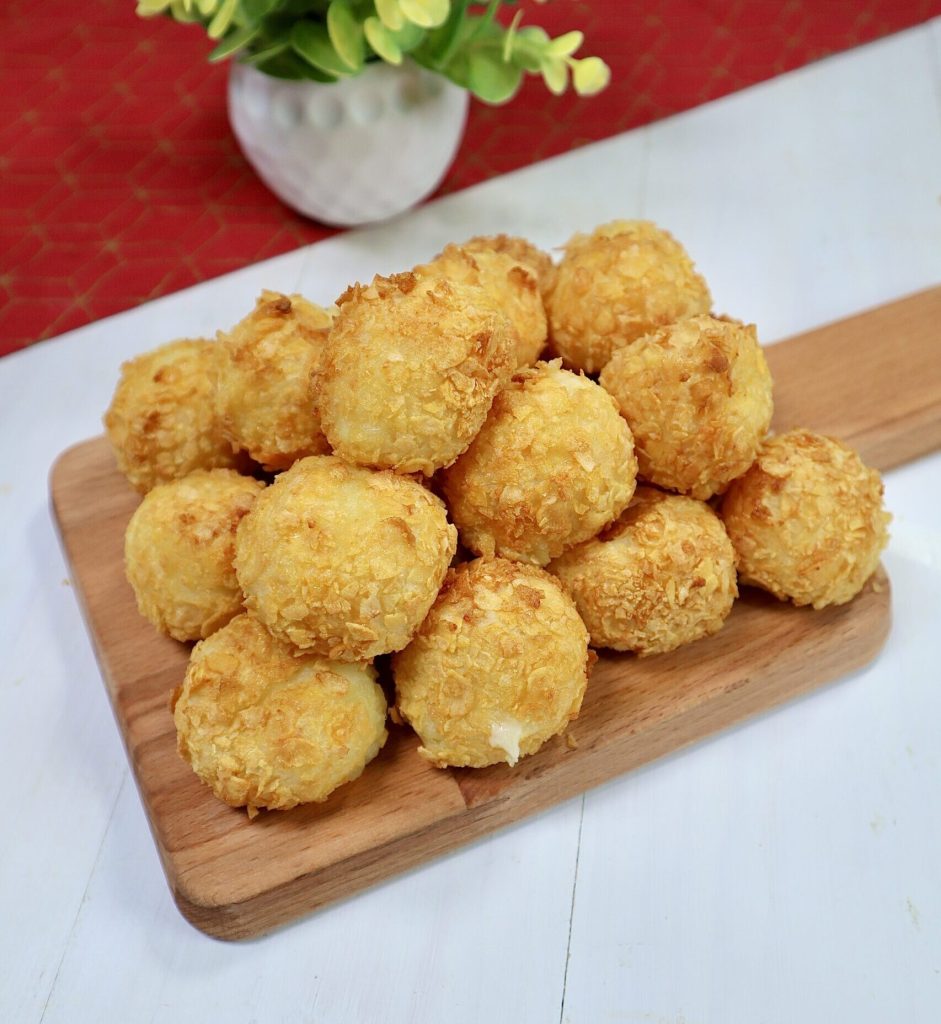 Käsegefüllte Kartoffelbällchen in der Heißluftfritteuse