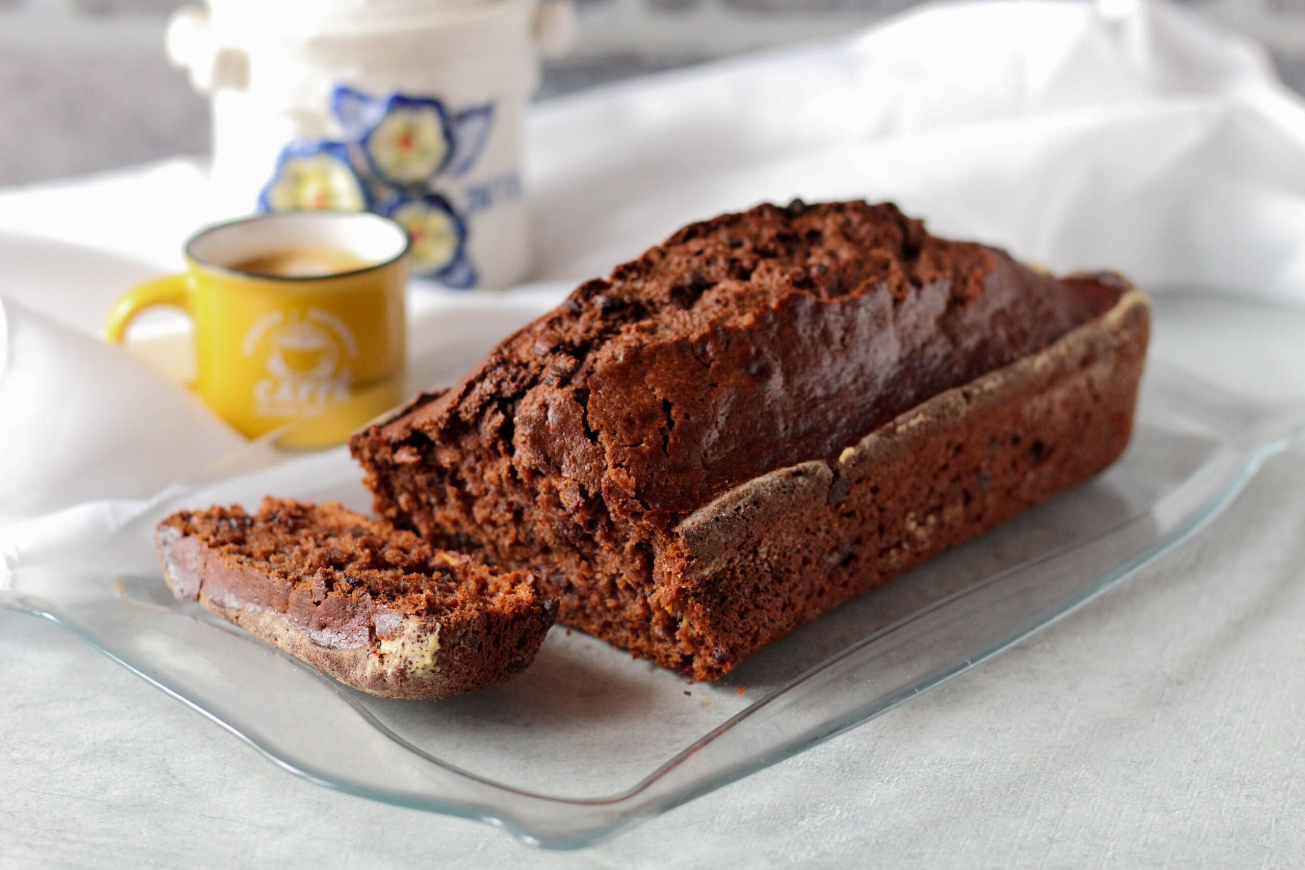 Bananenbrot mit Kakao ohne Butter