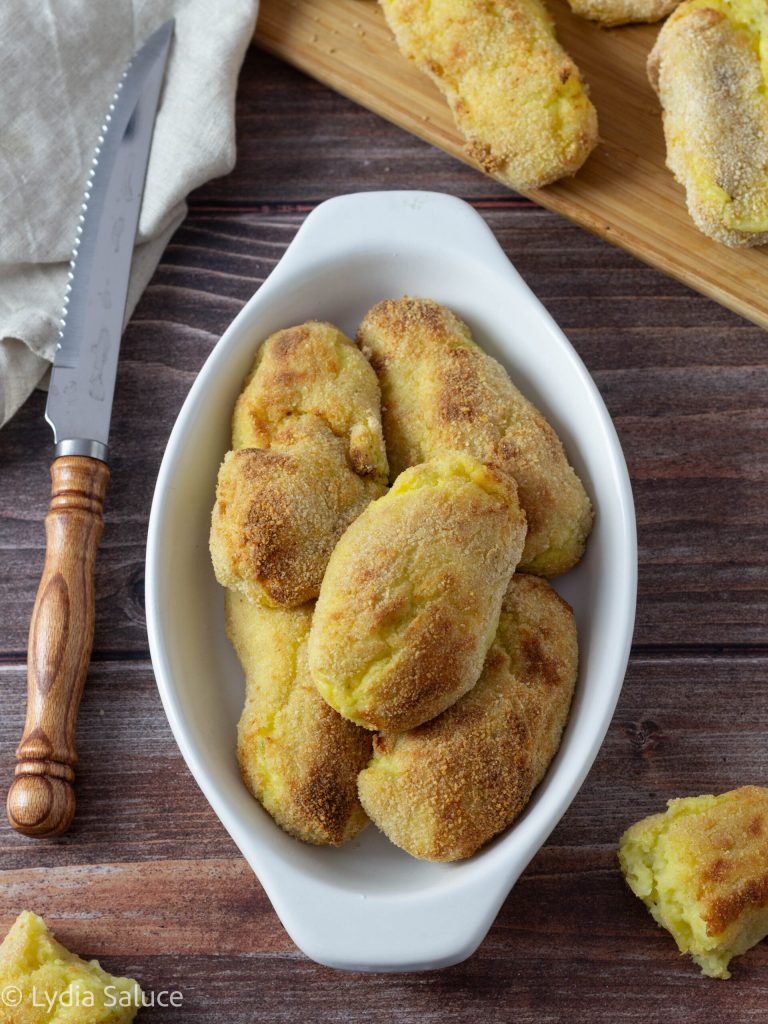 Kartoffelkroketten mit Pecorino in der Heißluftfritteuse