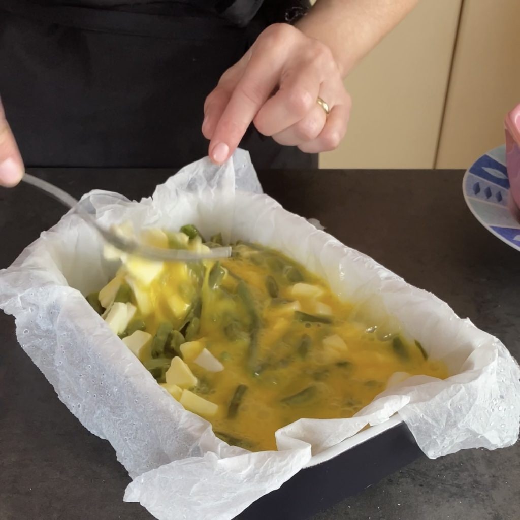 Omelett mit grünen Bohnen