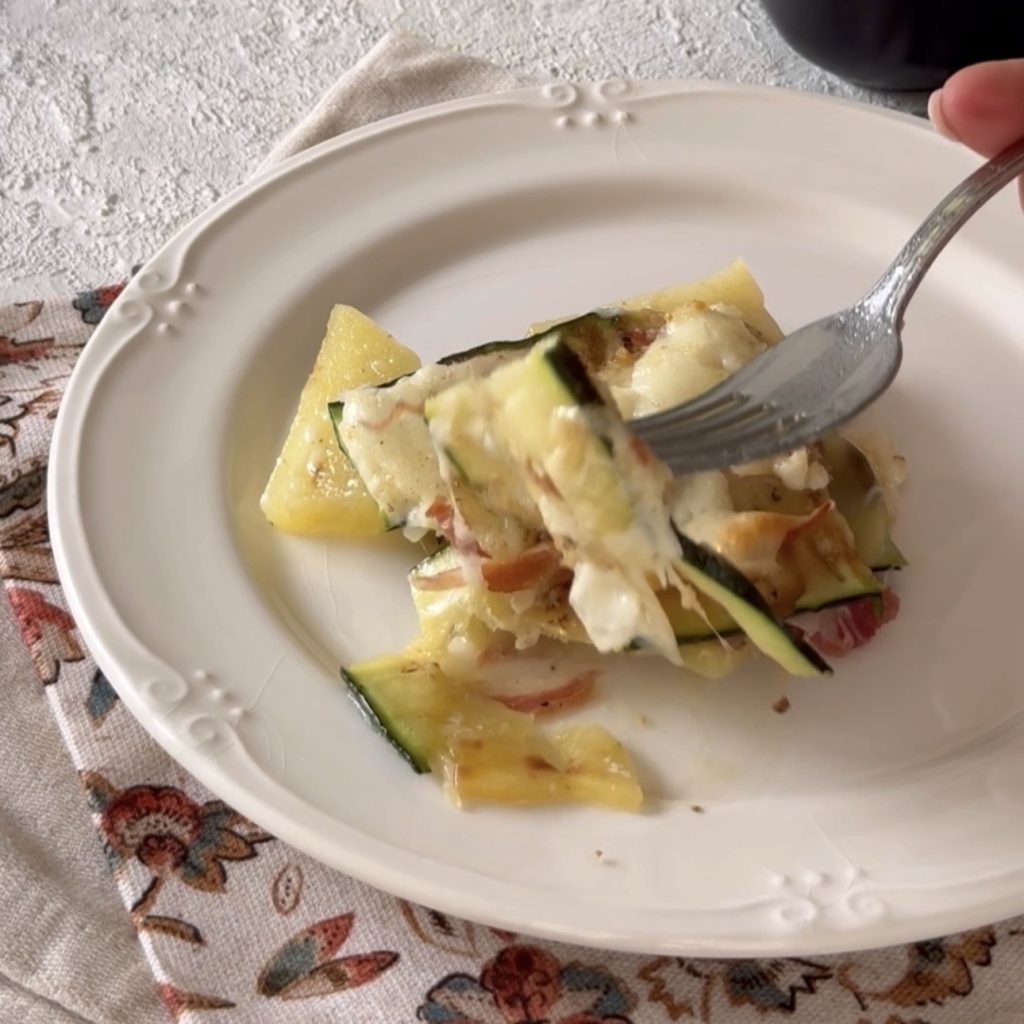 Schichtige Zucchini-Kartoffel-Torte